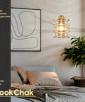 Gold Pendant Light Set Of 3 With Spiral Cage And Seeded Glass Shades For Kitchen Island Dining Room Bar And Sink Area 6.3 Inch Wide E26 Base Modern Farmhouse Vibe Home Lighting in bedroom scene