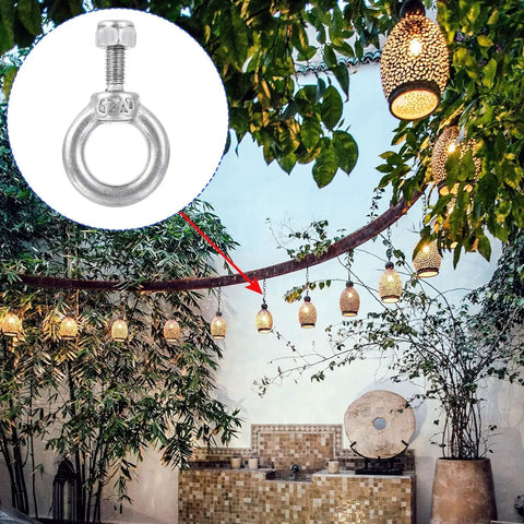 Heavy Duty Pro Grade Eye Bolts M4 Lifting Eye Nuts Kit With Ring Eye Bolts Flat Washers Nuts And Lock Washers For A Secure Connection Compact And Easy To Carry Lifting Kit stainless steel eye bolt for hanging outdoor lights