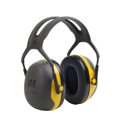 Over The Head Hearing Protection Earmuffs X Series X2A With NRR 22 Db Adjustable Headband Foam Ear Cushions Enhanced Attenuation For Construction Manufacturing Automotive Woodworking Maintenance Black And Yellow Built For Tough Jobs