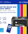 Compact Desktop Wireless Color Inkjet All In One Printer Featuring Auto Duplex And Lightning Fast Copy Scan Fax Plus Cloud Sync Ready Alexa Integrated, black printer with control panel and mobile connect feature.