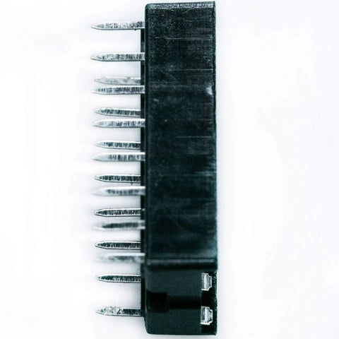 16 Pin DIP IC Socket, 2 Row, 2.54mm Pitch, Solder Type DIP Socket Adapter For PCB Boards, side view