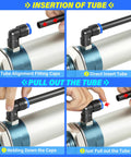 Installation of Durable 4mm PU Air Tubing Kit, 10 Meter 32.8ft Length With 29-Piece Push To Connect Fittings for Air Lines