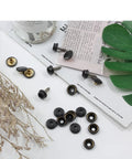Stainless Steel Boat Snap Kit With 30 Sockets, 30 Covers And 30 Snap Buttons, Five Eighth Inch Screws And Three Eighth Inch Socket For Canvas Covers And Marine Furniture, Black Finish, Durable Marine Fastener Set.