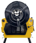 Pro Grade Heavy Hitter 1/2 To 4 Inch 220V Electric Pipe Threader 750W front view showing cutting wheel and control panels.