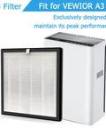A3 H13 True HEPA Replacement Filter For A3 Air Purifier 2 Pack Must Have 3 In 1 Filtration System Pre Filter with VEWIOR A3