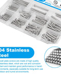 Machine Screws Kit In Stainless Steel, 100 Pieces, Sizes 6-32 And 8-32, Phillips Pan Head in organizer box