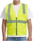 Straight Up Legit High Visibility Safety Vest Featuring Sick Breathable Mesh Ventilation And Broad Reflective Strapping For Ultimate 360 Awareness On Rough Job Sites And All Weather Shifts, shown in bright neon yellow with reflective stripes.
