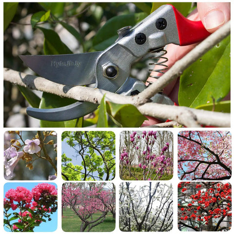 Workhorse Pruning Shears With Stainless SK5 Steel Blades Bypass Garden Shears cutting branch in garden