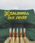 TackDriver Gun Bag With One Piece Construction And Non Marring Surface For Outdoor Range And Hunting on wooden table