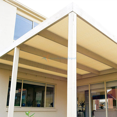 Beige Shade Cloth 6x300 Feet For Outdoor Use Pergola Canopy Replacement Fabric Roll UV Resistant Mesh Net Blocks Up To 95 Percent UV