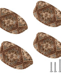 Vintage Shell Shaped Drawer Pulls Set 4 Pack 3.4 Inch Cup Pulls For Cabinets With Retro Vibe Rustic Ethnic Pattern Kitchen Handles Closet Doors And Dressers Easy Install Hardware