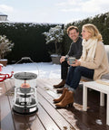 9000 BTU Kerosene Heater And Stove 2 In 1 Non Electric Indoor Outdoor Heater With Adjustable Height And Flame Control on deck