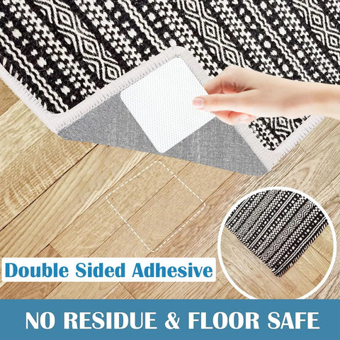 Large Double Sided Rug Tape That Keeps Area Rugs In Place On Hardwood Floors And Tile Reusable Non Slip Pad No Damage