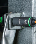Deep Well Impact Socket Set With Half Inch Drive SAE Color Coded 14 Piece in use, showing 3/4 inch socket on metal surface.