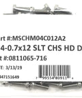 M4 X 12 Metric Stainless Steel Slotted Cheese Head Machine Screws Din 84 A2 70 Grade listed in packaged bulk hardware.