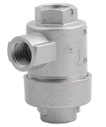 Quick Exhaust Valve For Pneumatic Systems, One Quarter Inch BSPT Threaded Aluminum, One Way Air Release Valve, close-up view
