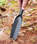 Leaf Shaped Garden Trowel Tool 12 Inch Hand Shovel One Piece Forged High Carbon Steel Heavy Duty Manual Soil Digger in use