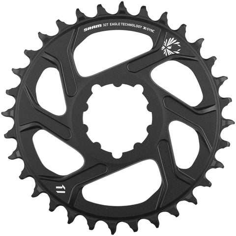 X Sync 2 Eagle Direct Mount Chainring 30T Boost 3mm Offset Built Tough From CNC Machined Aluminum For Lightweight Strength And High Precision, sleek black design