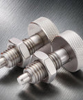 Heavy Duty M16 Stainless Steel Spring Plungers With Hex Nuts And Knurled Handles For Grab And Go Quick Release Locking Pin Setup