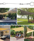 Heavy Duty Shade Sail Hardware Kit With Ratchet Winch, 304 Stainless Steel Windproof Tension System with wire rope for canopies