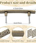 Detailed view of 10 Pack Vintage Bridge Cabinet Drawer Pulls 3 Inch Center Antique Bronze Peony Solid Cast Handles With 20 Screws