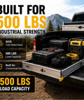 Beefy 500 Lbs Drawer Slides With 3 Fold Full Extension Rugged Steel Cabinet Rails For Heavy Gear Smooth Glide Secure Locking Non Removable Lock Industrial Grade Performance on truck bed drawer