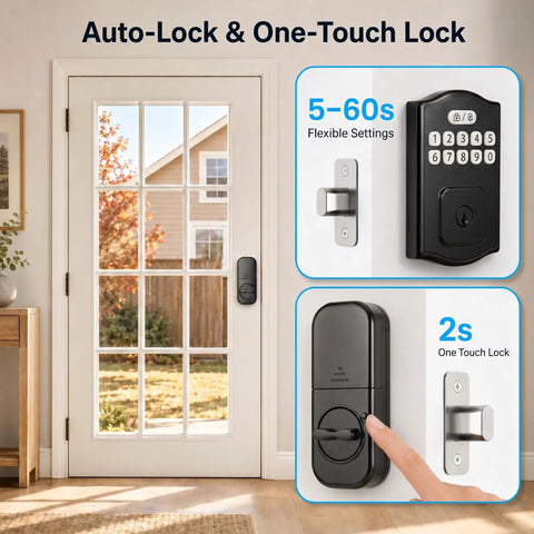 Hassle Free Smart Deadbolt Keyless Entry Lock With Digital Keypad Auto Lock Feature Two Hundred Unique Access Codes Four Spare Keys Super Easy Diy Front Door Installation Top Notch Home Security