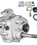 Savage Professional Grade Forward Reverse Go Kart Gearbox With 30 Series Torque Converter Seamless Integration For 212cc Engine UTV Off Road Builds close-up view of gearbox with components.