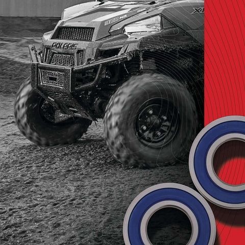Off-road vehicle driving through mud with Wheel Bearing Seal Kit For Suzuki 25-1392 Replacement Set with triple lip seals visible