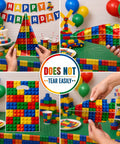 Pack Of Thirty Building Block Favor Bags With Reinforced Handles For Kids Treats And Candy Hella Festive Party Goodies Stash displayed in colorful setups.