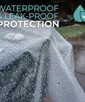 24 Pack 12x9 Foot Drop Cloths Plastic Sheeting For Painting covers outdoor furniture, showcasing waterproof protection.