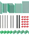 Double Sided PCB Perf Board Kit With 54 Pieces Across Five Sizes For Arduino DIY Soldering Projects Protoboards Include 40 Pin Headers Great For Makers And Circuit Prototyping Hands On For Beginners And Pros, assorted boards and headers