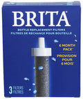 Brita box with water bottle replacement filters, 6 month pack, featuring a filter image on the packaging