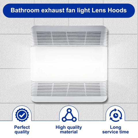 Replacement Exhaust Fan Light Lens S53740000 for Broan Nutone Vent Fans on white tile wall display