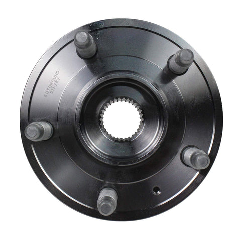 Front view of Front And Rear Wheel Bearing Hub Assembly 5 Lug With ABS Encoder For Cadillac CTS XTS Camaro Impala 2008-2019 Driver Or Passenger Side Easy Drop-In Replacement.