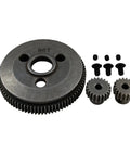 Beefed Up 48P 86T spur gear set with 19T and 21T pinions for 1/10 Slash 2WD Rustler 2WD Stampede 2WD hardened steel, includes screws