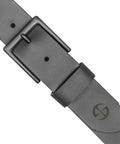 Everyday Comfort Leather Belt For Men With Distressed Two Tone Buckle Handcrafted In USA Genuine Leather Durable EDC Style Black Size 36