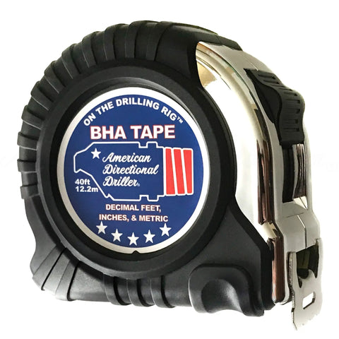 40 Foot Tape Measure With Extra Wide Blade And Engineer Scale For Directional Drilling, Imperial Inch Foot And Metric On Reverse Blade