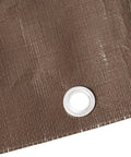 Corner of Multi Purpose Waterproof Poly Tarp Cover For Job Sites And Outdoor Use 12 By 16 Feet 5 Mil Thick with grommet detail