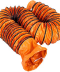 25 Foot PVC Flexible Duct Hose For 12 Inch Utility Blowers And Exhaust Fans Explosion Proof Durable Vinyl With Adjustable Rope Mouth Seal