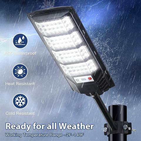 Hella Bright Solar Street Lights 2 Pack Outdoor Waterproof Design With 6500K LED Motion Sensor Dusk To Dawn Mode Wireless Remote Included 320 Degree Wide Angle Flood Beam Perfect For Patios Yards And Business Lots