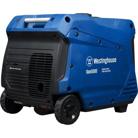 5000 Peak Watt Super Quiet Portable Inverter Generator With Remote Start And Auto Choke, Wheel And Handle Kit, RV Ready