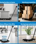 Heavy Duty Furniture Dolly With Removable Pull Handle Move It Easy Back Saver Connectable Moving Dolly Cart In Use