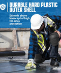Construction worker using Ultra Flex KneePro Knee Pads For Men And Women With Thick Foam Cushioning And Heavy Duty Hard Outer Shell