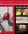 Door Lock For Extra Security And Privacy While Traveling Portable Travel Lockdown Prevent Entry And Keep Your Family Safe Red