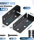 Beefy Heavy Duty Metal Deck Railing Bracket Connector For Vinyl Fence Panels To Posts Adjustable Mount detail dimensions