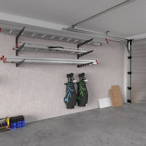 Wall Mounted Golf Bag Rack For Any Bag Or Travel Case Easy Install Storage Organizer For Garage Or Shed Keeps Clubs Upright