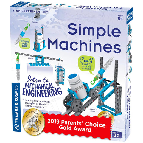 Hands On Simple Machines Kit Build 26 Models To Explore Levers Pulleys Wheels And Axles Inclined Planes Screws Wedges And Mechanical Physics Basics With Real World Experiments For Curious Builders, product box with award