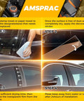 AMSPRAC door pillar covers for Chevrolet Malibu 2016–2021, glossy black anti-scratch exterior trim, 6 pcs, installation guide