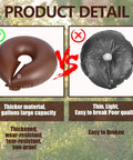 Comparison of 3 Pack 15 Gallon Tree Watering Ring Bags For Deep Root Watering, highlighting thicker material versus thin, poor quality.